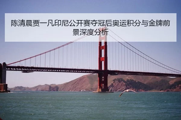 陈清晨贾一凡印尼公开赛夺冠后奥运积分与金牌前景深度分析